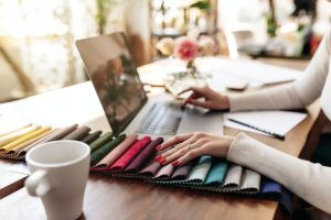 An interior designer is working on a new project